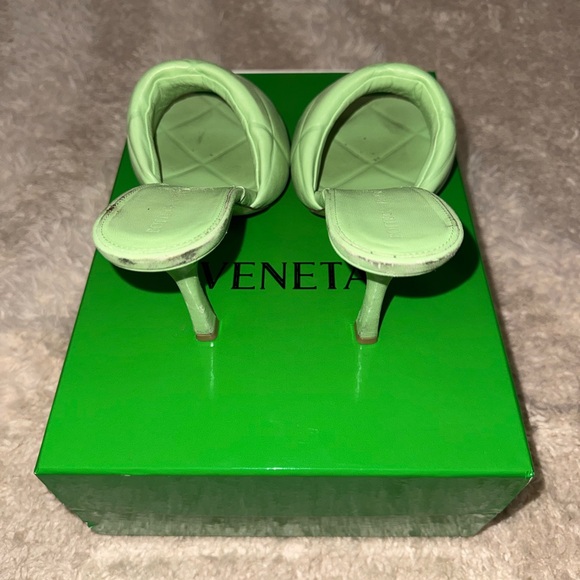 Bottega Veneta Mint Quilted Mules - Picture 3 of 3